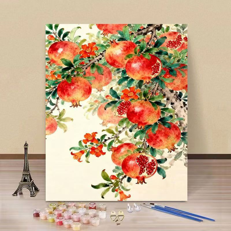 Artistic Pomegranate DIY Paint by Numbers Kit Bowlift