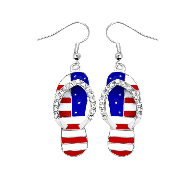 Women's stud earrings wing design enamel with star motif and fine alloy Bowlift