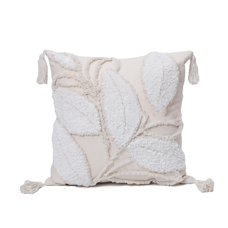 Square bouclé decorative cushion cover with soft teddy texture and concealed zipper Bowlift