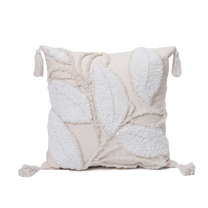 Square bouclé decorative cushion cover with soft teddy texture and concealed zipper Bowlift