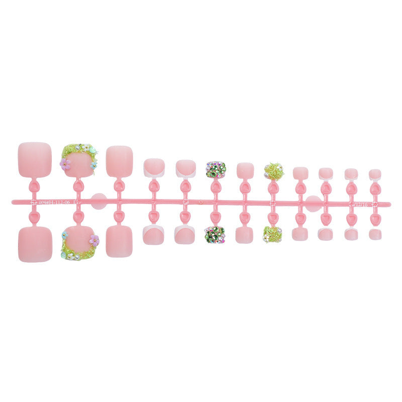Creative nail set with glitter and flower designs Bowlift