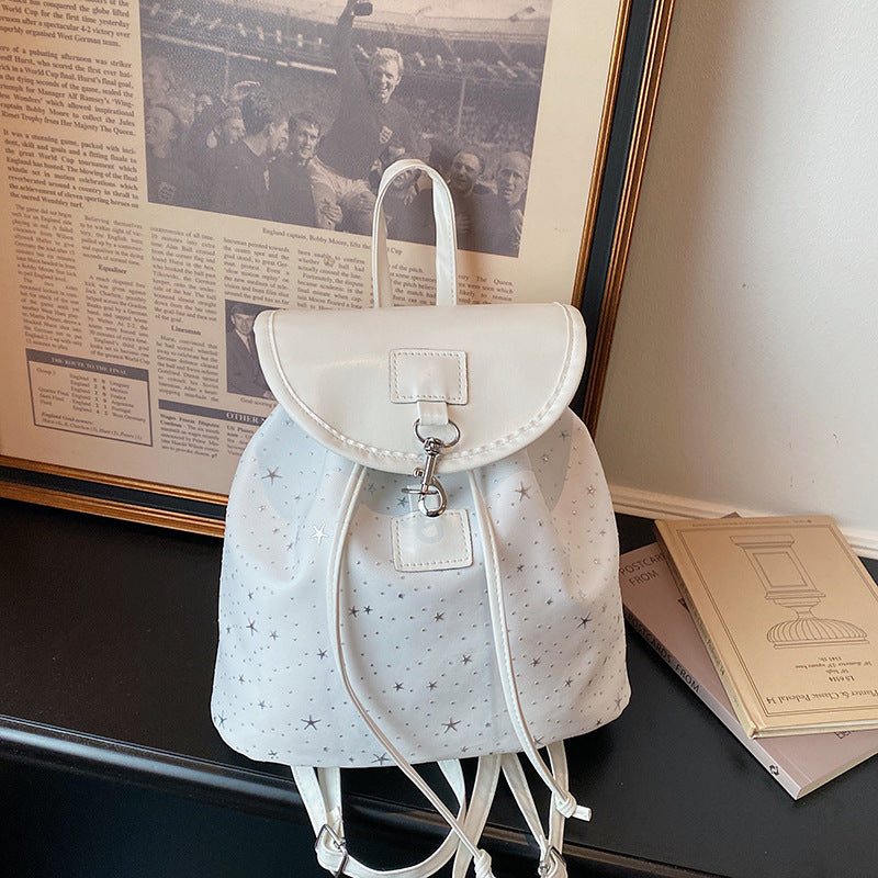 WoStar-Patterned Drawstring Backpack Bowlift