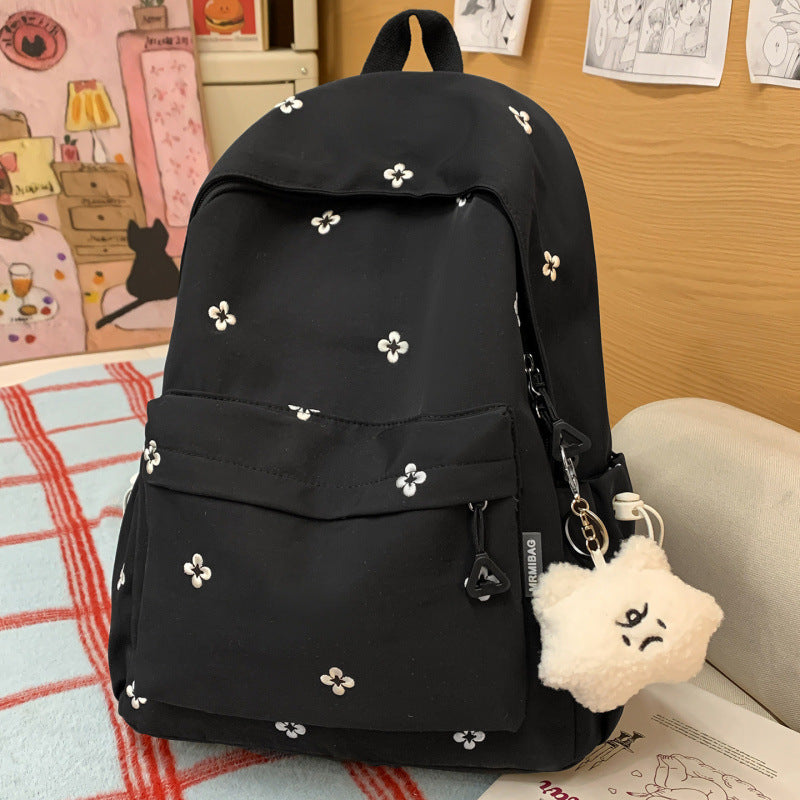 Embroidered Multi-Compartment Backpack
