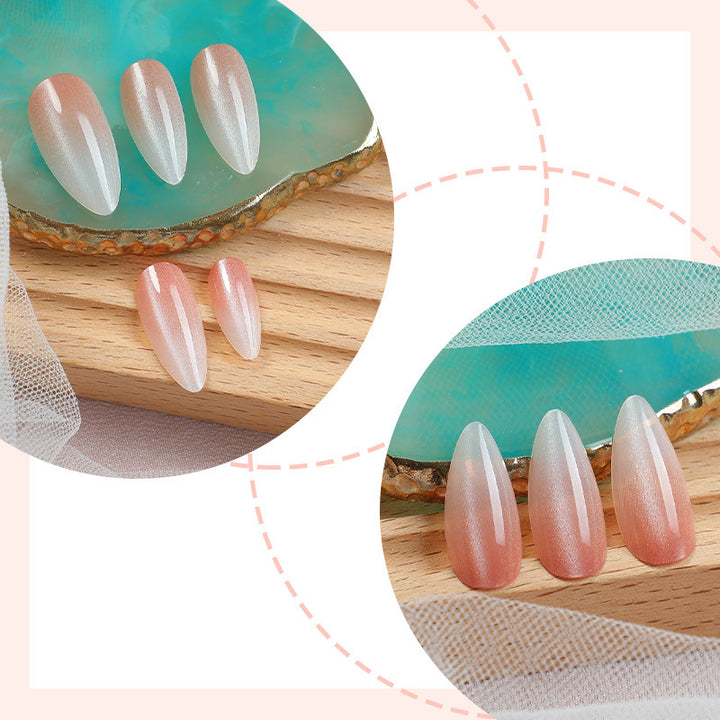 Acrylic nail set with elegant French design Bowlift