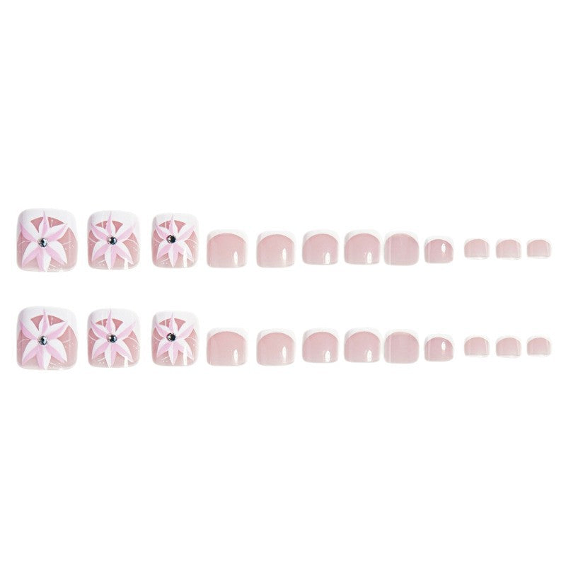 Artificial toenails with floral designs Bowlift