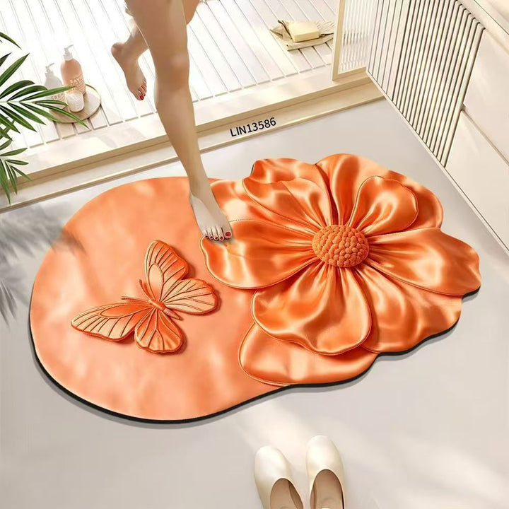 Decorative Floral Bath Mat