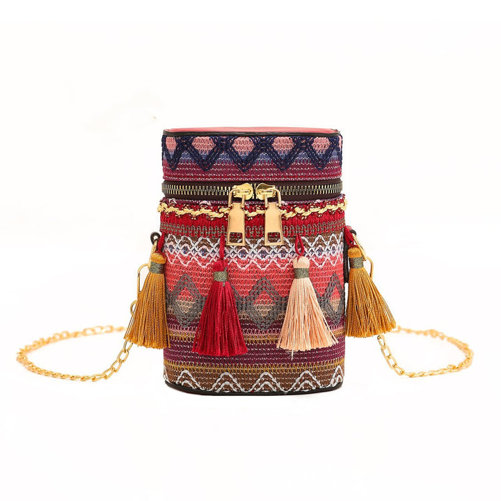 Decorative Embroidered Crossbody Bag