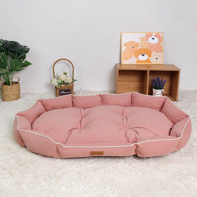 Round Plush  Nest   Dog Bed