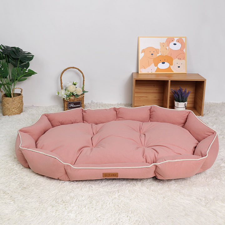 Round Plush  Nest   Dog Bed
