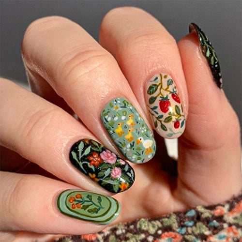 Floral Design Press-On Nail Art Kit Bowlift