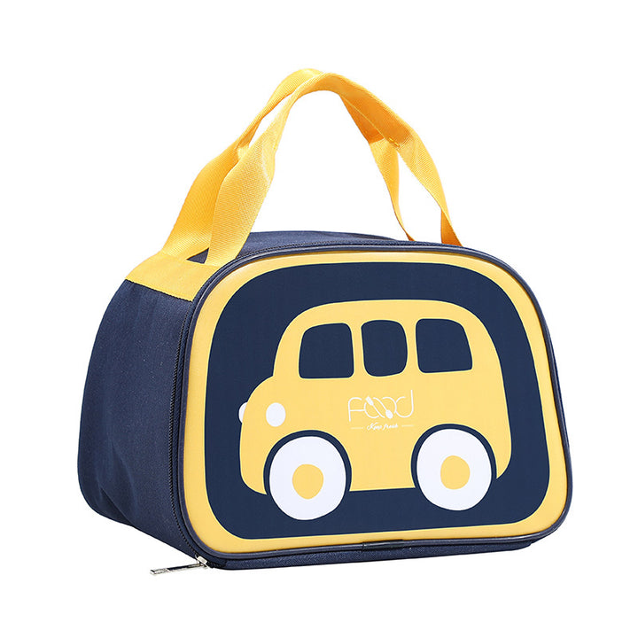 Insulated lunch bag with cheerful vehicle design Bowlift