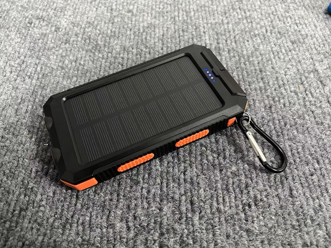 Portable solar power bank with integrated charging plug function Bowlift