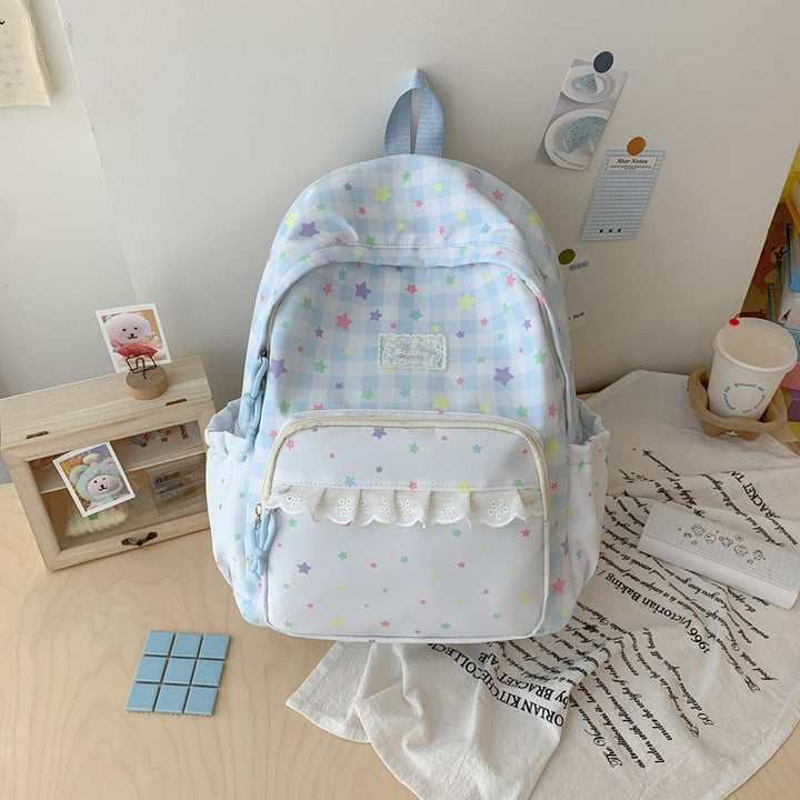Stylish Star-Printed Backpack