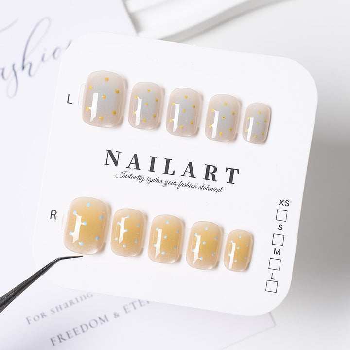 Artistic Press-On Nail Set with Unique Bow Designs Bowlift