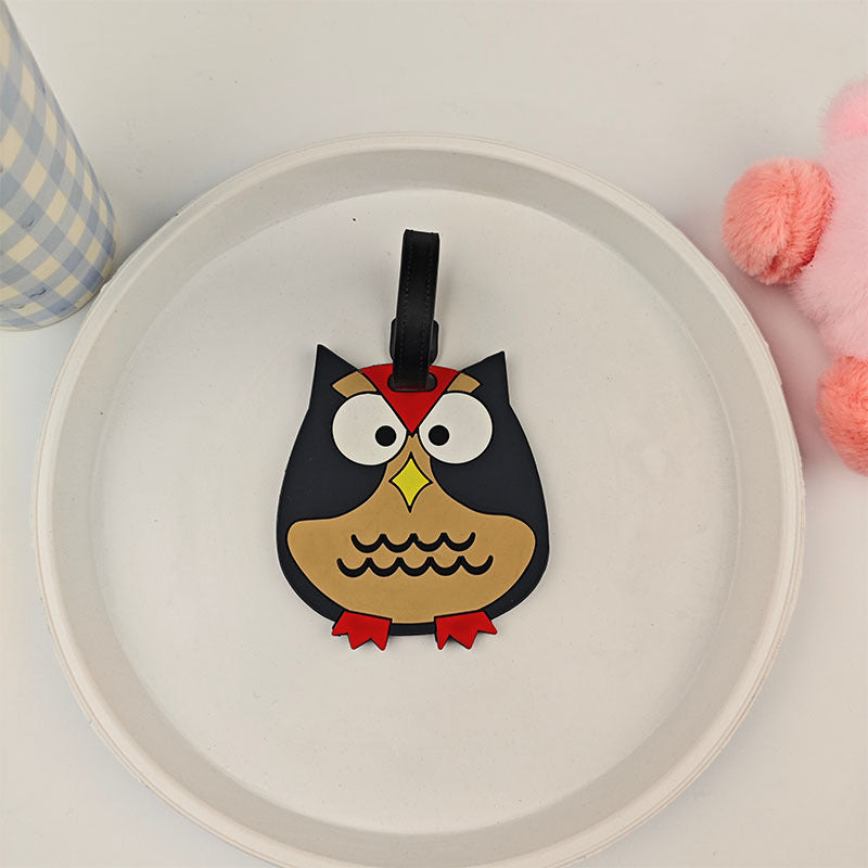 Unisex suitcase tag in owl design Bowlift