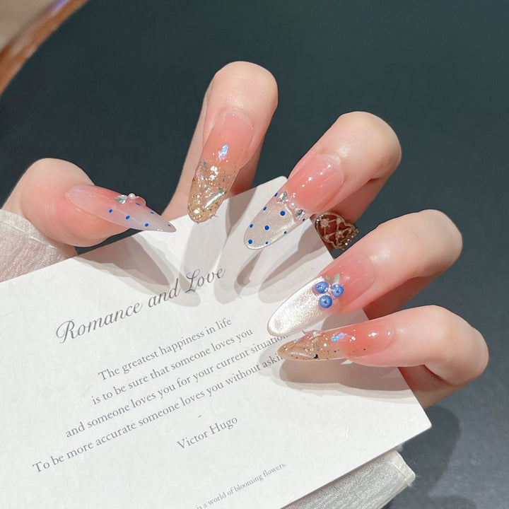 Decorative Glimmering Press-On Nail Art Set Bowlift