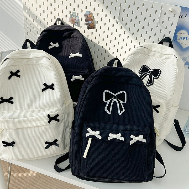 Backpack with Playful Ribbon Design Bowlift