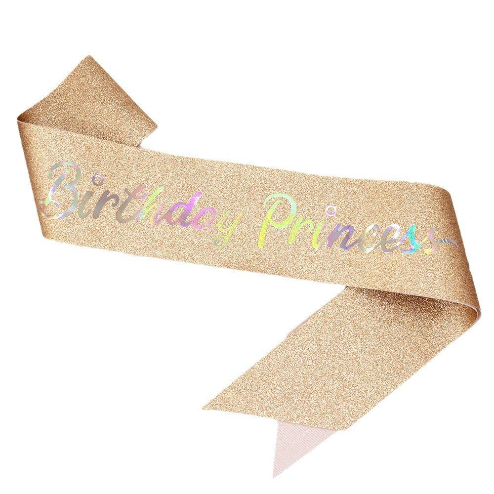 Women's Glittering Birthday Sash Bowlift