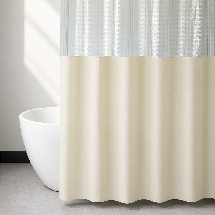 Textured Waterproof Shower Curtain Bowlift