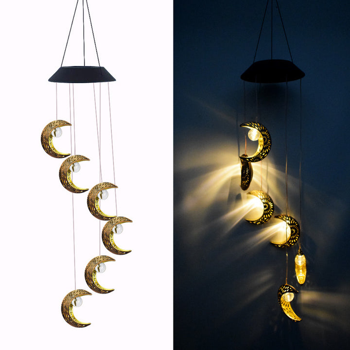 Decorative Hanging Star Wind Chime With Brass Stars And Tubular Aluminum Chimes Bowlift