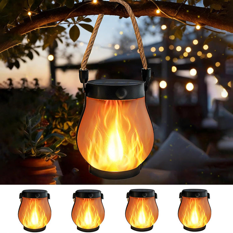 Unisex solar-powered lantern in modern fire design style Bowlift