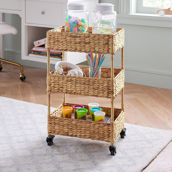 Mobile storage cart made of natural fabric Bowlift