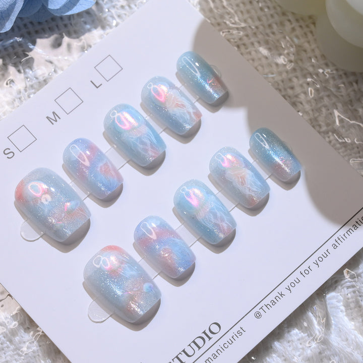 Elegant Press-On Nail Art Set Bowlift