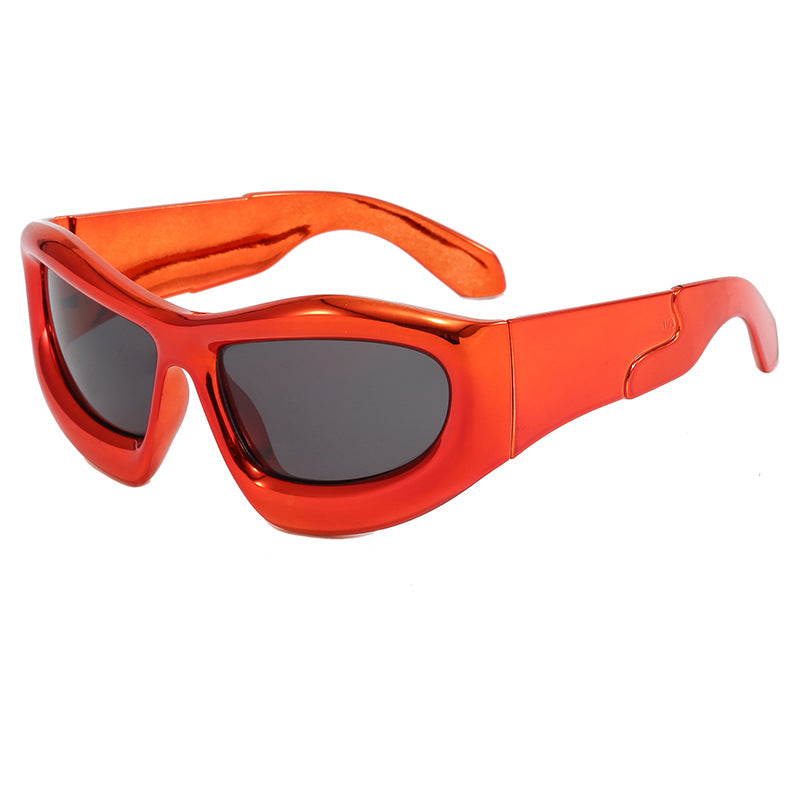 Women's Sporty Sunglasses with Robust, Geometric Frame Design Bowlift