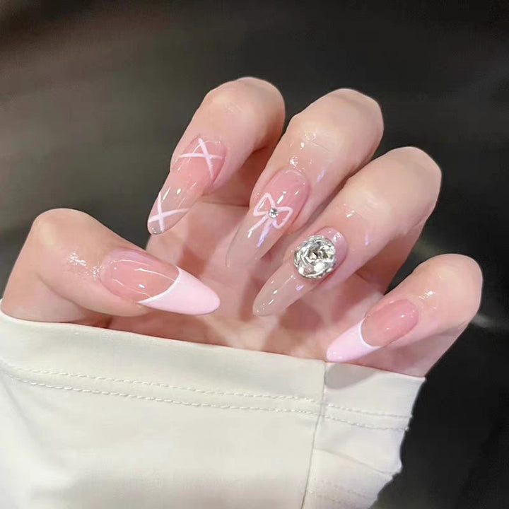 Elegant Stiletto Press-On Nail Art Bowlift