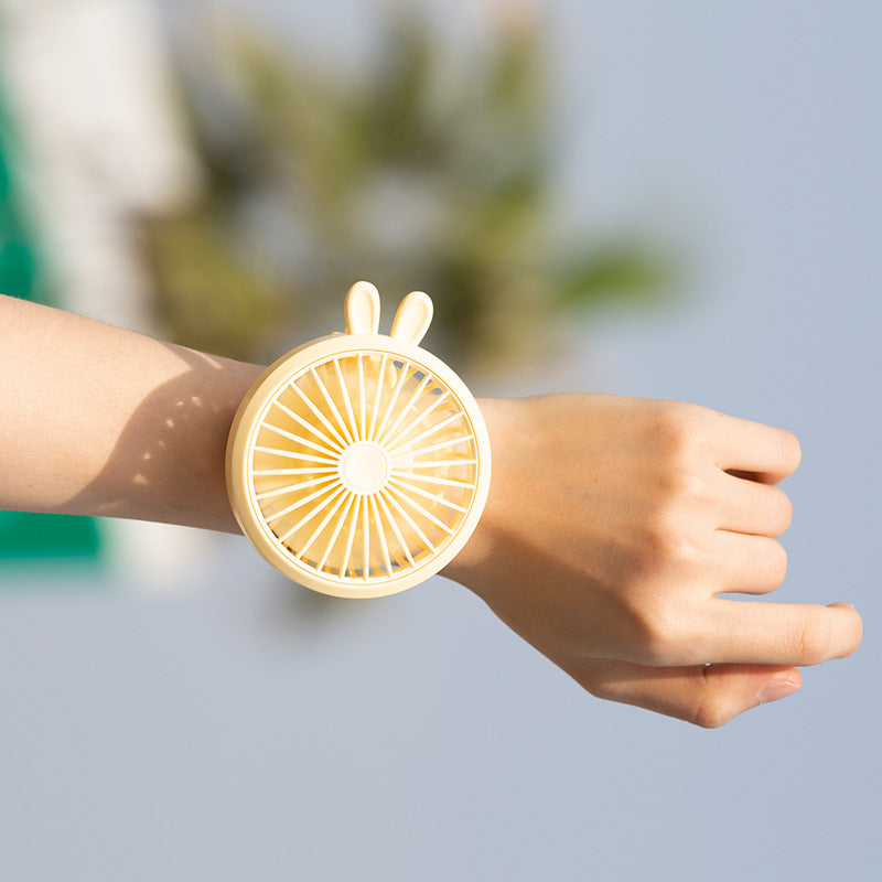 Women Portable Hand Fan in Cute Rabbit Design Bowlift