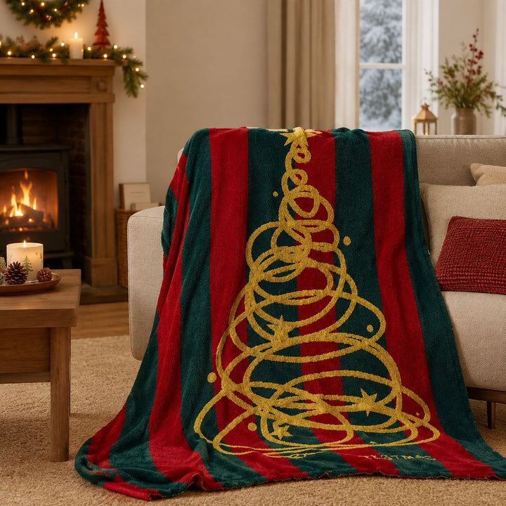 Cozy Holiday Snowflake Throw Blanket