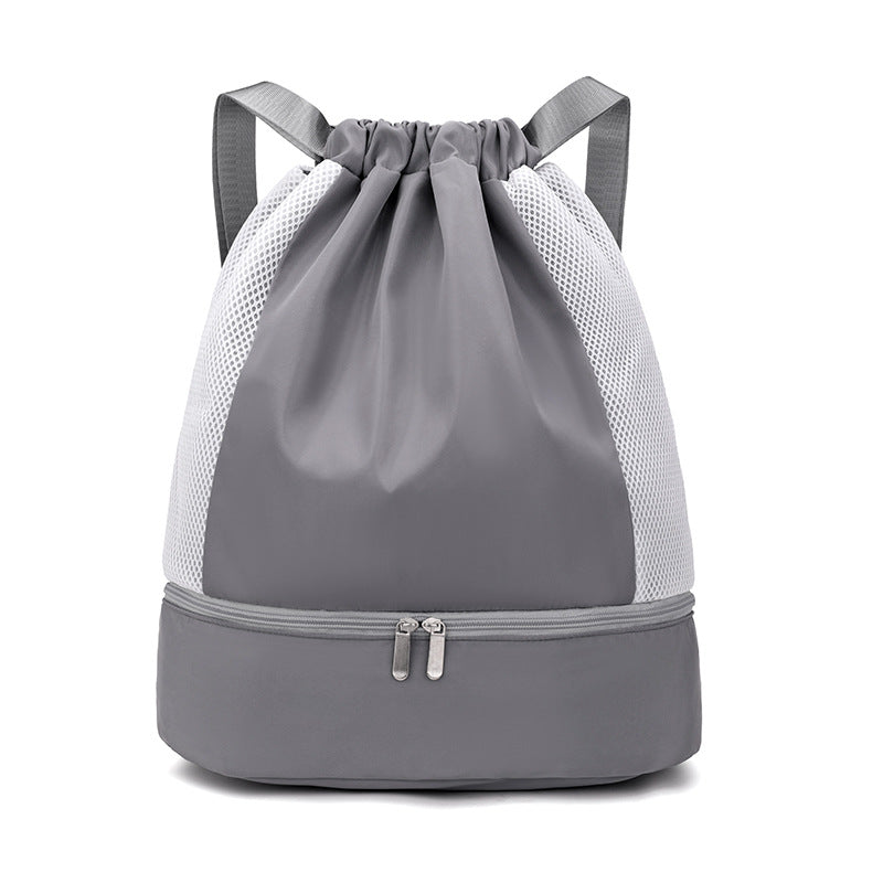 Sporty Mesh Backpack With Zipper Bowlift