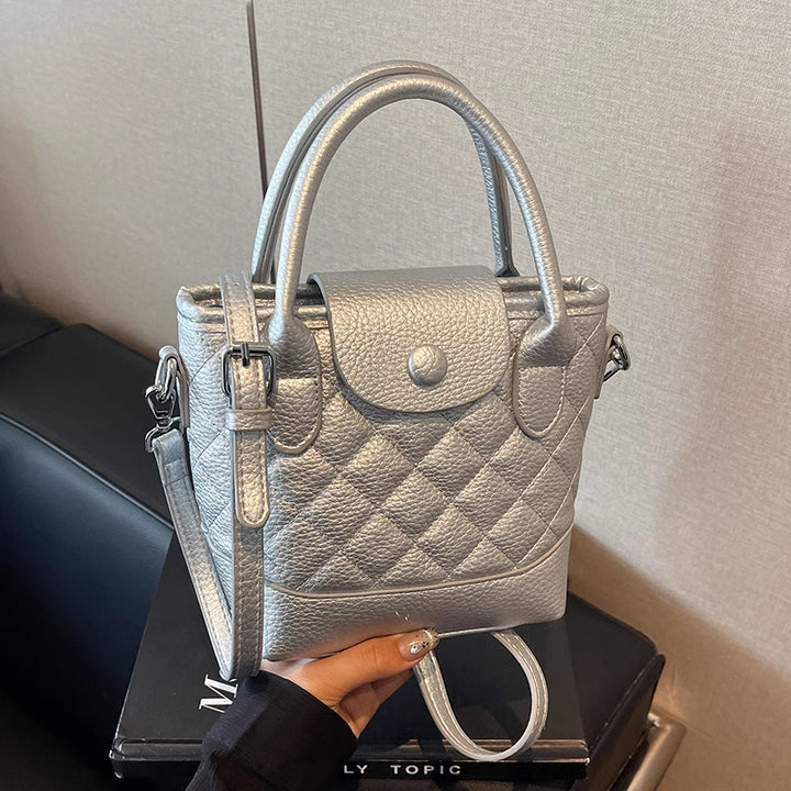 Quilted Mini Top-Handle Handbag Bowlift