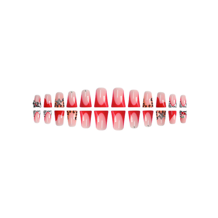 Artistic Press-On Nail Set with Unique Accents Bowlift