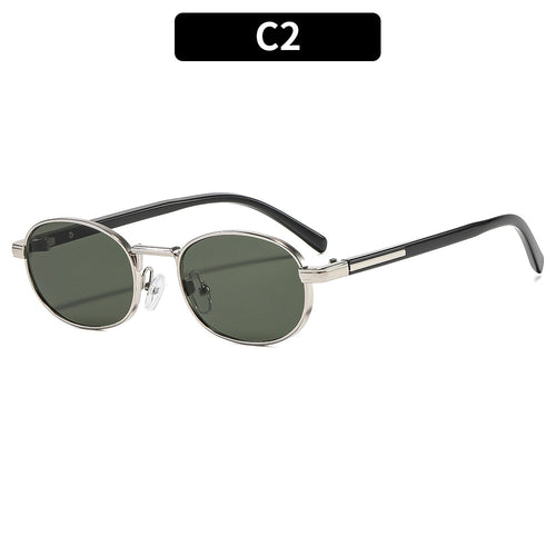 Classic Style Stylish Oval Frame Sunglasses