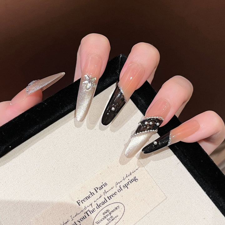 Elegant Stiletto Press-On Nail Extensions Bowlift