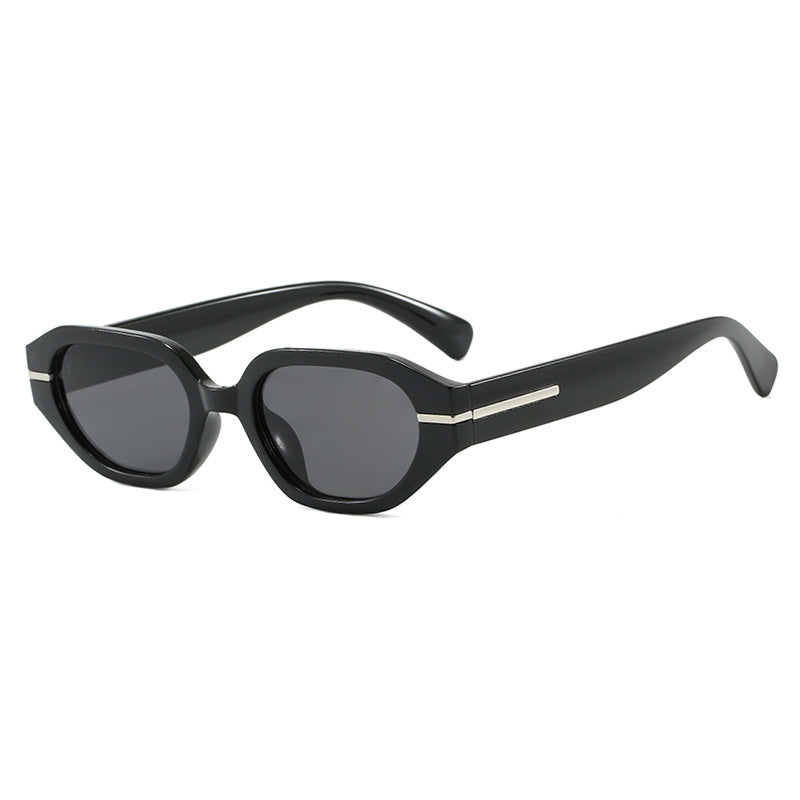 Women's stylish geometric sunglasses with mirrored lenses and unique frame Bowlift
