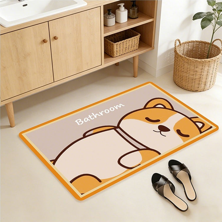 Playful Citrus-Themed Bath Mat Bowlift