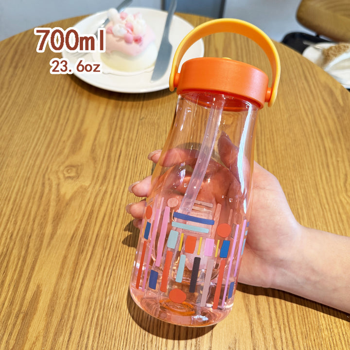 Women's Creative Water Bottle with Silicone Carrying Strap Bowlift