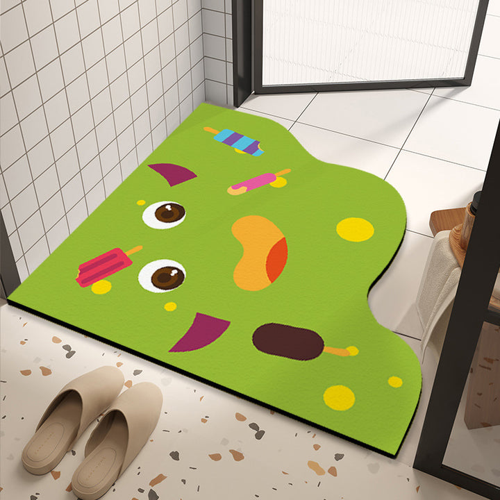 Playful Cartoon-Themed Bath Mat