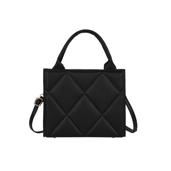 Quilted Leather Shoulder Handbag Bowlift