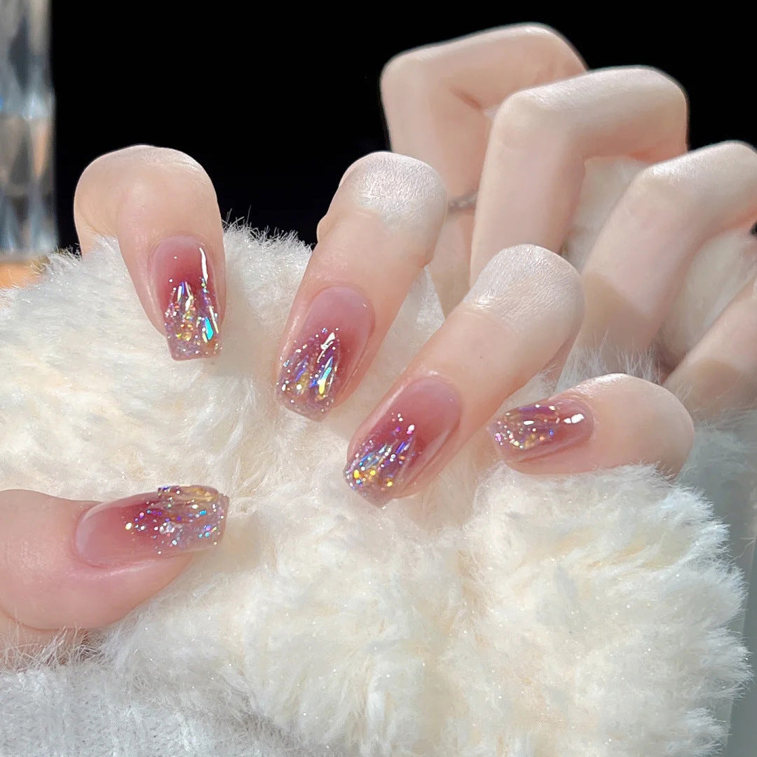 Decorative Press-On Nail Extensions with Glitter Finish Bowlift