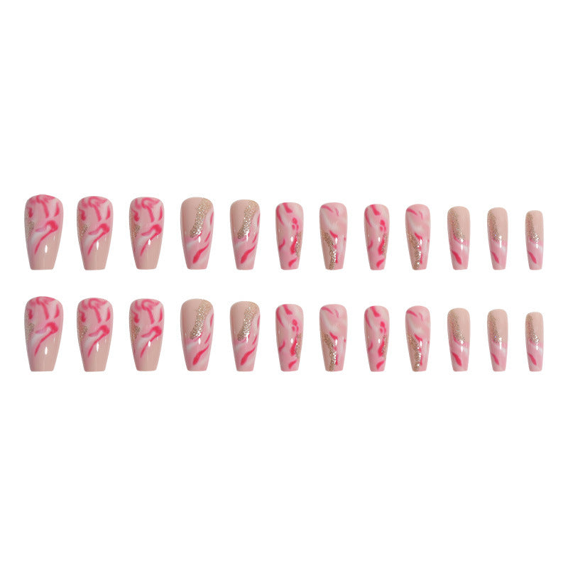 Marble Design Nail Art Bowlift