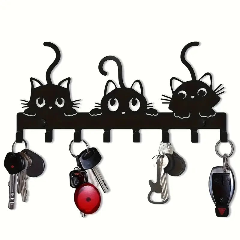 Metal key holder with cat design Bowlift