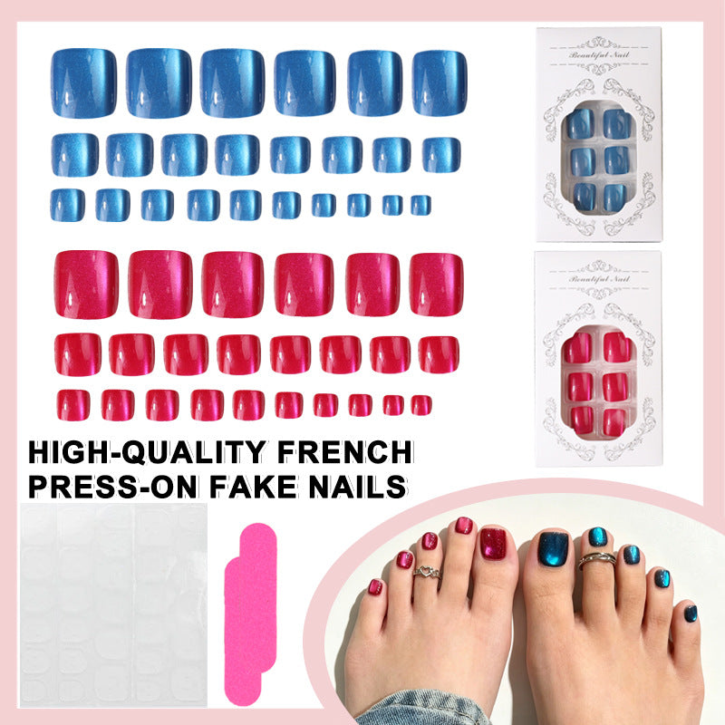 French Tip Press-On Nail Set Bowlift