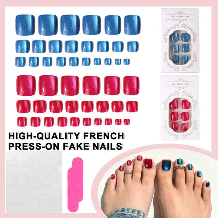 French Tip Press-On Nail Set Bowlift