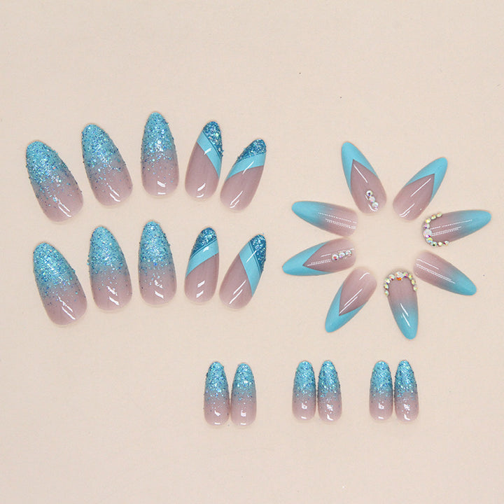 Stylish Glitter Ombre Nail Tips Bowlift