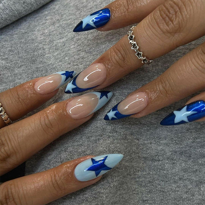 Artful stiletto nails with heart-shaped accents Bowlift