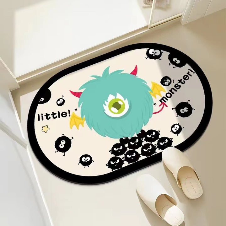 Playful Monster-Themed Bath Mat Bowlift