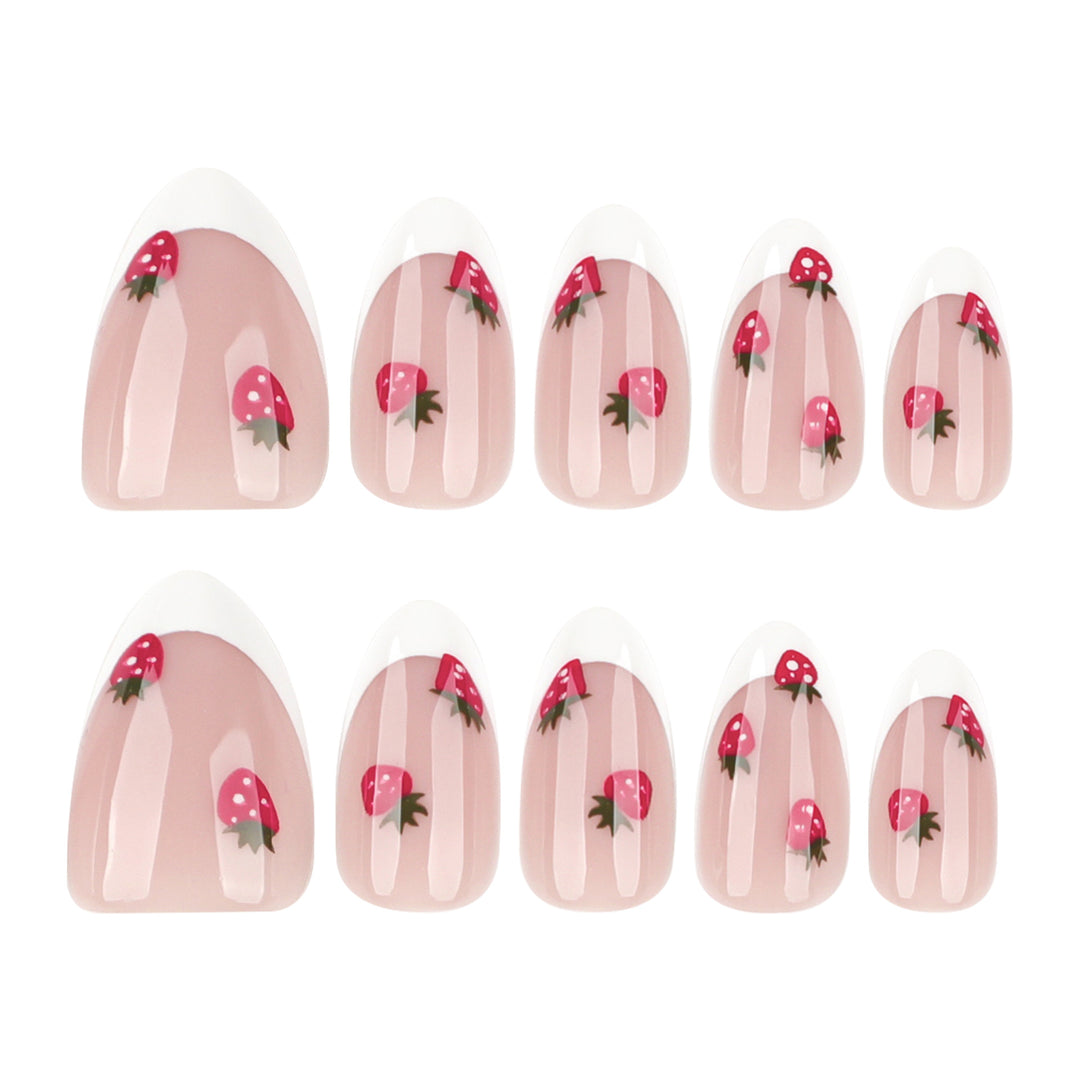 Artistic nail art with strawberry motif Bowlift